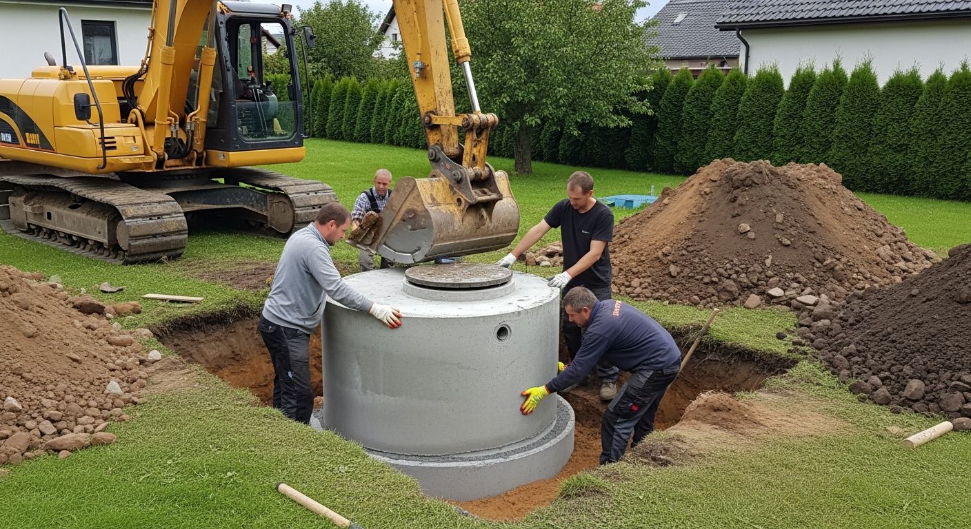 Machinerie lourde — travaux fosse septique a Ayer's Cliff