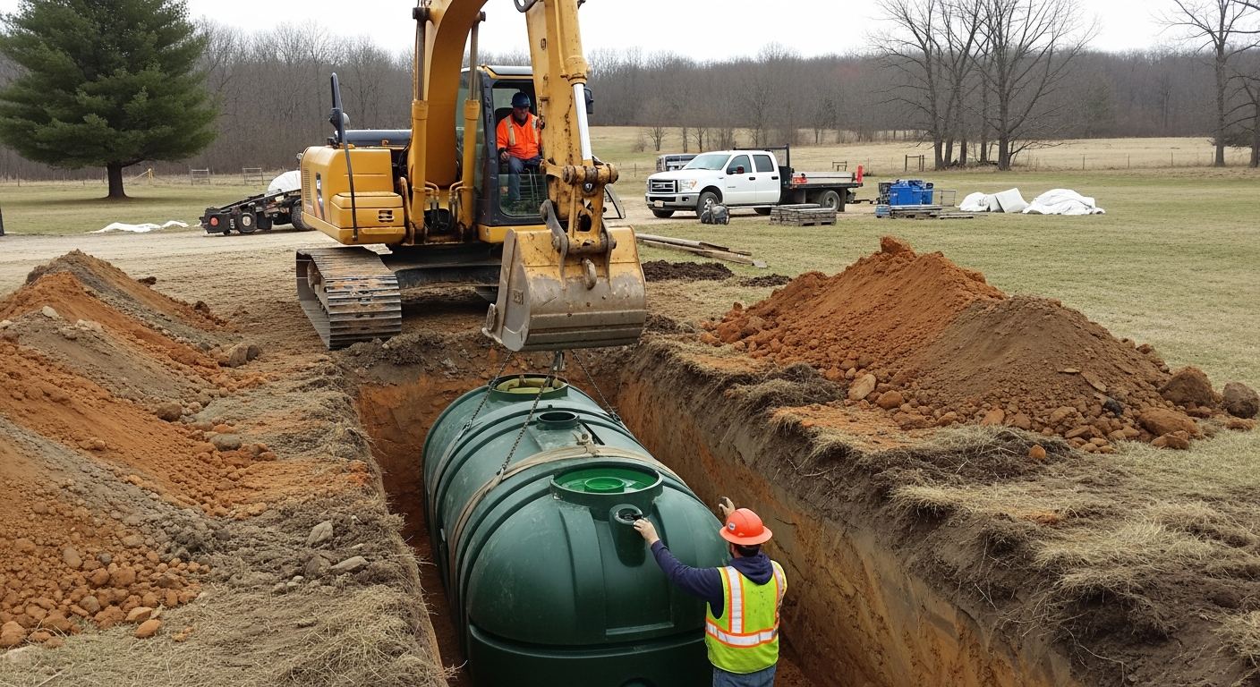 Installation tuyaux et drain a Val-des-Sources, Quebec