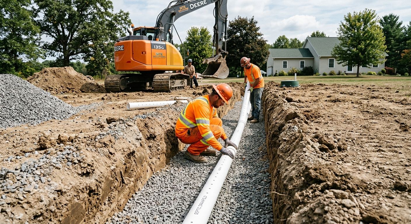 Installation de fosse septique a Beaupré, Quebec