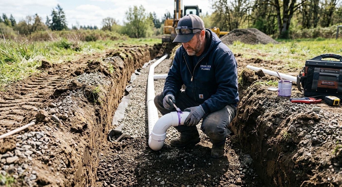 Installation de fosse septique a Cap-Saint-Ignace, Quebec