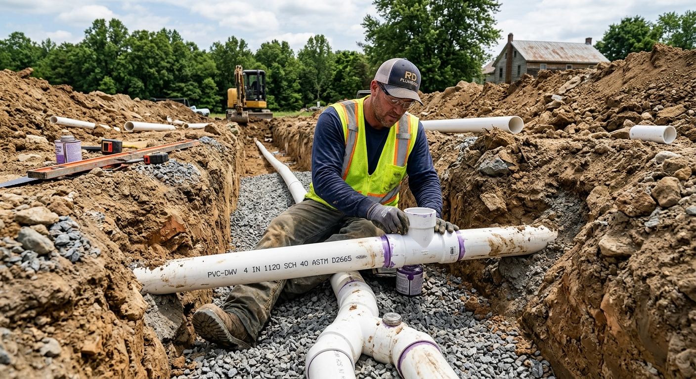 Installation de fosse septique a Saint-Léonard-d'Aston, Quebec
