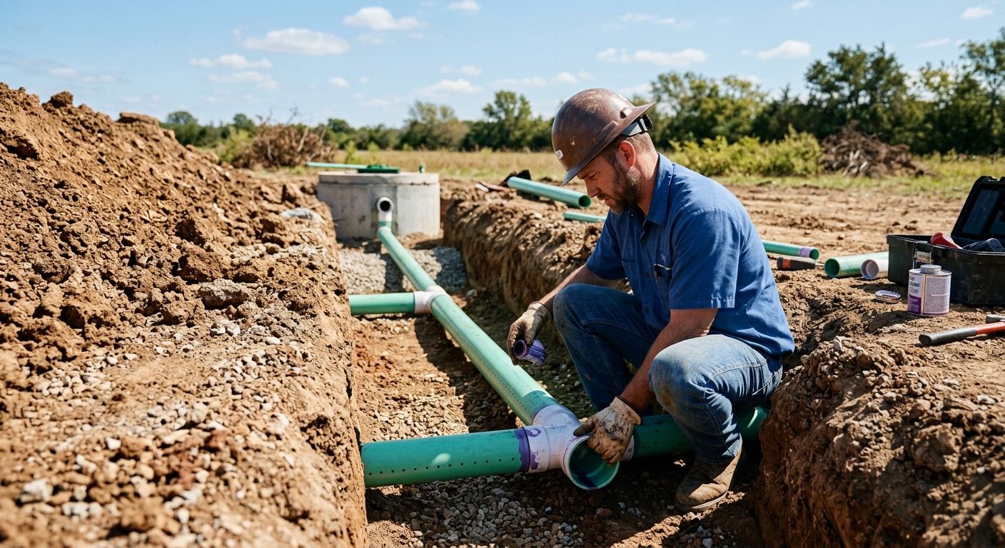 Travaux d'excavation pour fosse septique a Shefford