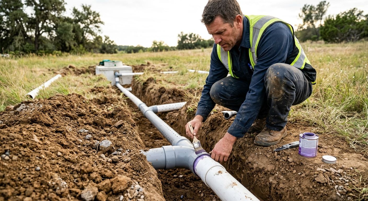 Installation tuyaux et drain a Saint-Edmond-de-Grantham, Quebec